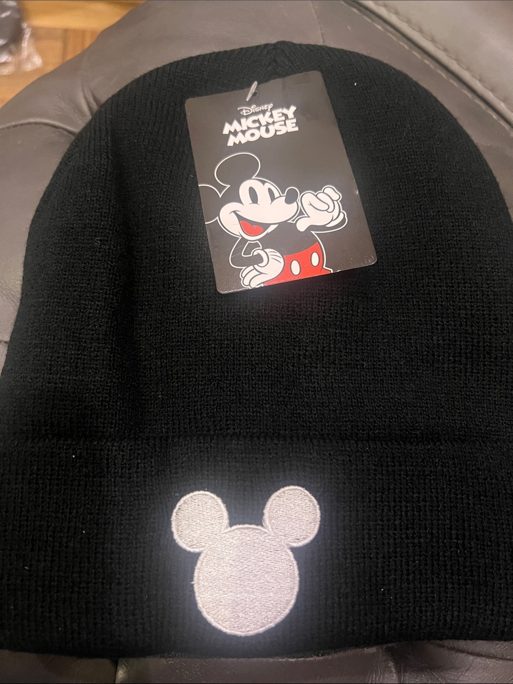 Disney Mickey Mouse Adult Black Beanie Hat